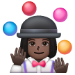 Mulher Malabarista: Tom de Pele Escuro