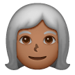 Mulher: Tom de Pele Médio-Escuro, Cabelo Branco