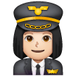 Piloto De Avião Mulher: Tom de Pele Claro
