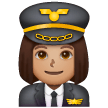 Piloto De Avião Mulher: Tom de Pele Médio