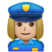 Policial Mulher: Tom de Pele Médio-Claro