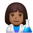 Cientista Mulher: Tom de Pele Médio-Escuro
