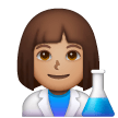 Cientista Mulher: Tom de Pele Médio