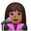 Cantora: Tom de Pele Médio-Escuro
