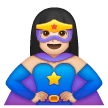Super-Heroína: Tom de Pele Claro
