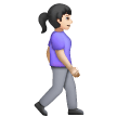 Mulher caminhando de frente para a direita: Tom de Pele Claro