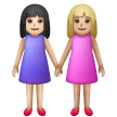 Duas Mulheres De Mãos Dadas: Tom de Pele Claro, Tom de Pele Médio-Claro