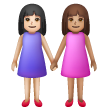 Duas Mulheres De Mãos Dadas: Tom de Pele Claro, Tom de Pele Médio