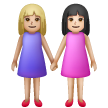 Duas Mulheres De Mãos Dadas: Tom de Pele Médio-Claro, Tom de Pele Claro