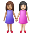Duas Mulheres De Mãos Dadas: Tom de Pele Médio, Tom de Pele Claro