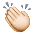 Clapping Hands: Light Skin Tone for Samsung One UI 8.5