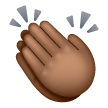 Mãos Aplaudindo: Pele Morena Escura para Samsung One UI 8.5