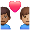 Couple with Heart: Man, Man, Medium-Dark Skin Tone, Medium Skin Tone for Samsung One UI 8.5