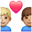 Para z sercem: mężczyzna, mężczyzna, karnacja średnio jasna i karnacja średnia dla Samsung One UI 8.5