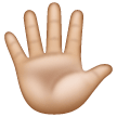 Main Levée Doigts Écartés: Peau Moyennement Claire pour Samsung One UI 8.5