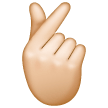 Hand with Index Finger and Thumb Crossed: Light Skin Tone for Samsung One UI 8.5