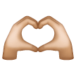 Handen in de vorm van een hart: lichtgetinte huidskleur voor Samsung One UI 8.5