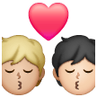 Kiss: Person, Person, Medium-Light Skin Tone, Light Skin Tone for Samsung One UI 8.5