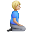 Man Kneeling: Medium-Light Skin Tone, Facing Right for Samsung One UI 8.5