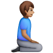 Man Kneeling: Medium Skin Tone, Facing Right for Samsung One UI 8.5