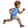 Homem correndo de frente para a direita: tom de pele médio para Samsung One UI 8.5