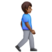Homem caminhando de frente para a direita: tom de pele médio-escuro para Samsung One UI 8.5