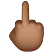 Dedo Do Meio: Pele Morena Escura para Samsung One UI 8.5