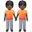 People Holding Hands: Dark Skin Tone for Samsung One UI 8.5