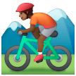 Person Mountain Biking: Medium-Dark Skin Tone for Samsung One UI 8.5