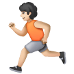 Person Running: Light Skin Tone for Samsung One UI 8.5