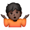 Persoon die schouders ophaalt: donkere huidskleur voor Samsung One UI 8.5