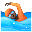 Person Swimming: Dark Skin Tone for Samsung One UI 8.5