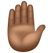 Mão Levantada: Pele Morena Escura para Samsung One UI 8.5