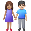 Woman and Man Holding Hands: Medium Skin Tone, Light Skin Tone for Samsung One UI 8.5