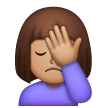 Woman Facepalming: Medium Skin Tone for Samsung One UI 8.5