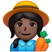 Woman Farmer: Dark Skin Tone for Samsung One UI 8.5