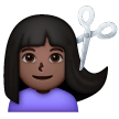 Mulher Cortando O Cabelo: Pele Escura para Samsung One UI 8.5