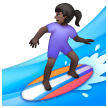 Woman Surfing: Dark Skin Tone for Samsung One UI 8.5