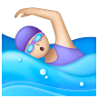 Woman Swimming: Light Skin Tone for Samsung One UI 8.5