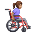 Mulher em cadeira de rodas manual voltada para a direita: tom de pele médio para Samsung One UI 8.5