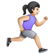 Mulher correndo de frente para a direita: tom de pele claro para Samsung One UI 8.5