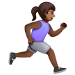 Mulher correndo de frente para a direita: tom de pele médio-escuro para Samsung One UI 8.5