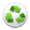 Símbolo de papel parcialmente reciclado