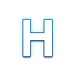 Symbol wskaźnika regionalnego Litera H