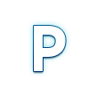 Symbol wskaźnika regionalnego Litera P