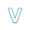 Symbol wskaźnika regionalnego Litera V