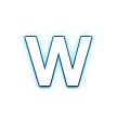 Symbol wskaźnika regionalnego Litera W