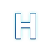 Регіональний індикатор, літера H Регіональний індикатор, літера H