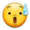 وجه قلق يتصبب عرقًا