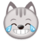 وجه قطة بدموع فرح
